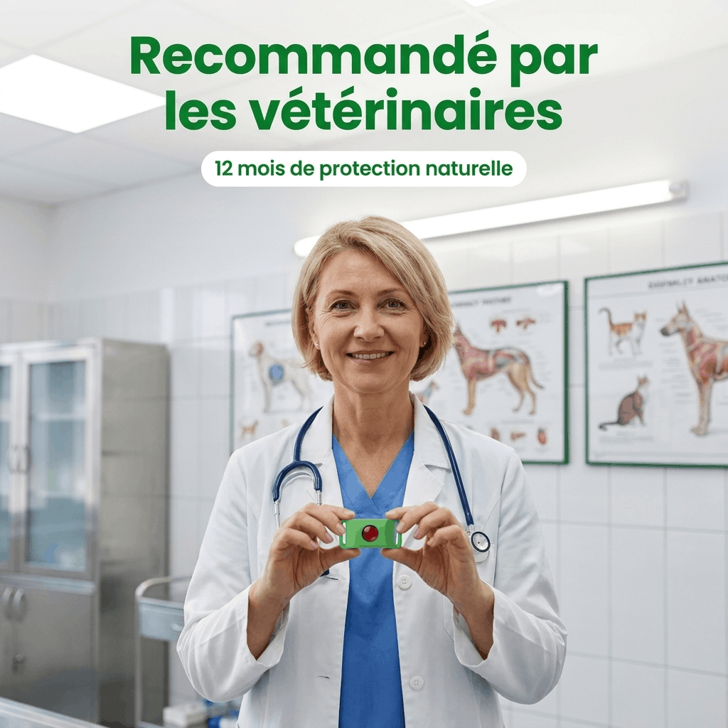 Pendentif Nuvara™ — Protège votre chien 12 mois, 100% naturel